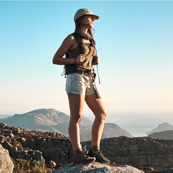 Women's Non-Slip Lightweight Hiking Shoes - CARBON BLACK - 6
